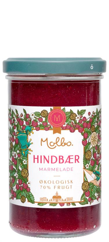 Hindbærmarmelade, 290 g. Økologisk